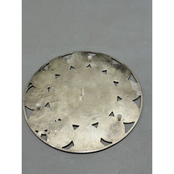 The Twelve Days of Christmas Silver Plated Trivet 8" embossed plastic feet cover - Picture 8 of 10